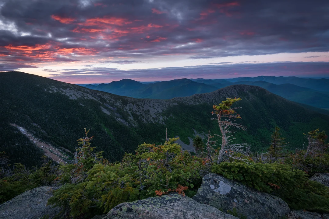 Mount Bond and its ridge line deep in the White Mountains National ...