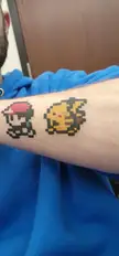 Pokemon yellow sprites, by Sol at Hyperion Tattoo in Buffalo, NY