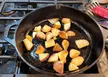 Frying up leftover boiled red potatoes