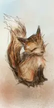 Fox sketch on Android with "Tayasui Sketches"