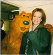 Sigourney Weaver and Bear hanging out backstage on Live With Regis and Kathie-Lee, 1998