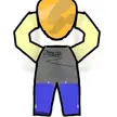 Drew my ROBLOX avatar Lifting up it's Head!