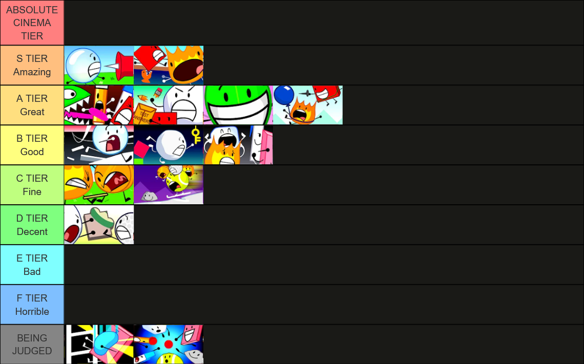 BFDI Episodes Community Ranking Day 7! BFDI 10 and 11 got A and C tier ...
