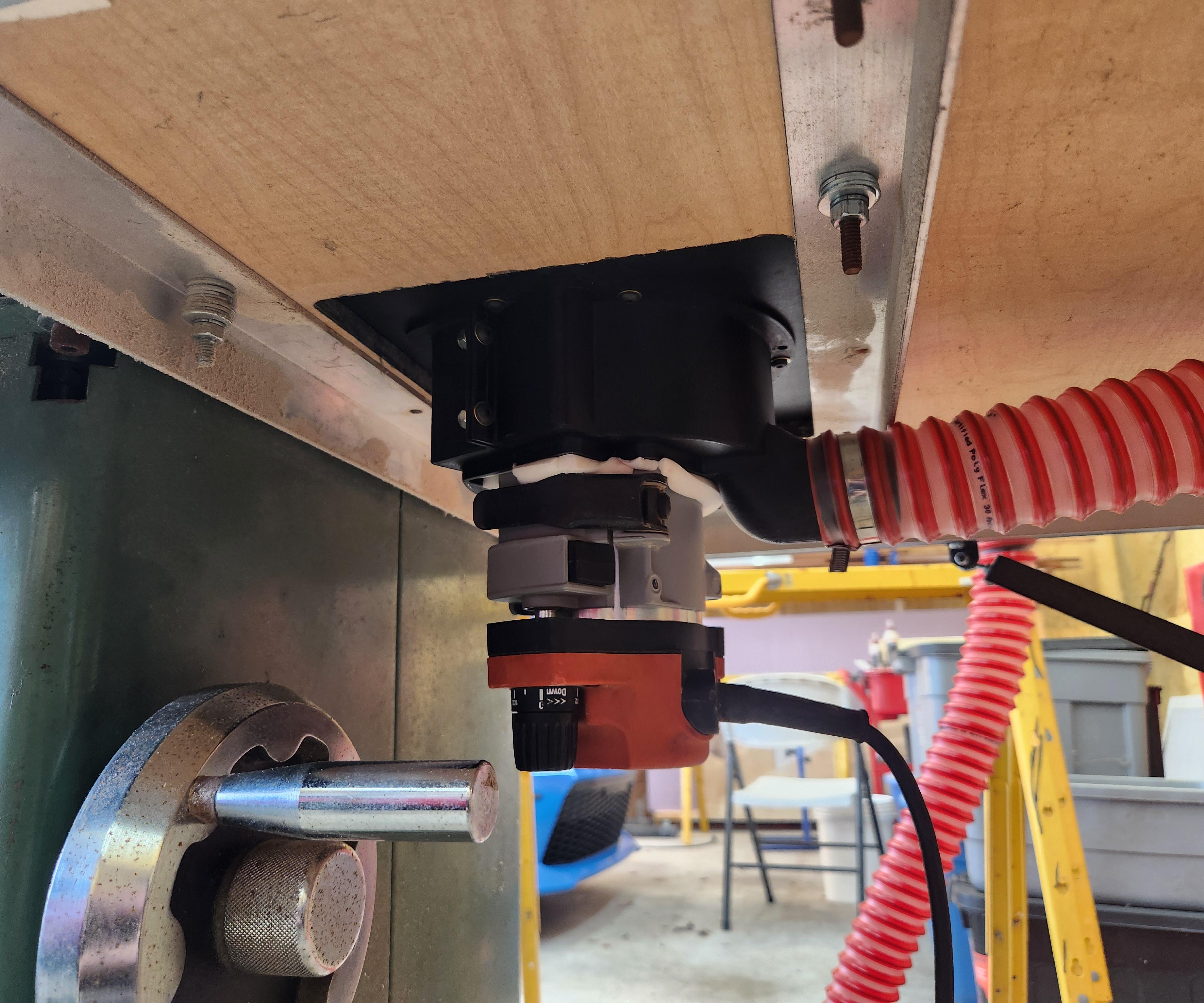 Designed and 3D printed router table dust shield | Scrolller