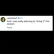 So Rob Minkoff’s comment on Crystal’s video announcing she’s leaving…