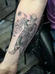 Piccolo Dragon Ball forearm tattoo 