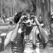 Robin Williams before fame, dressed as a mime in Central Park, New York, in 1974.
