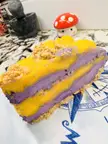 [homemade] Filipino mango-ube royale with browned butter crust