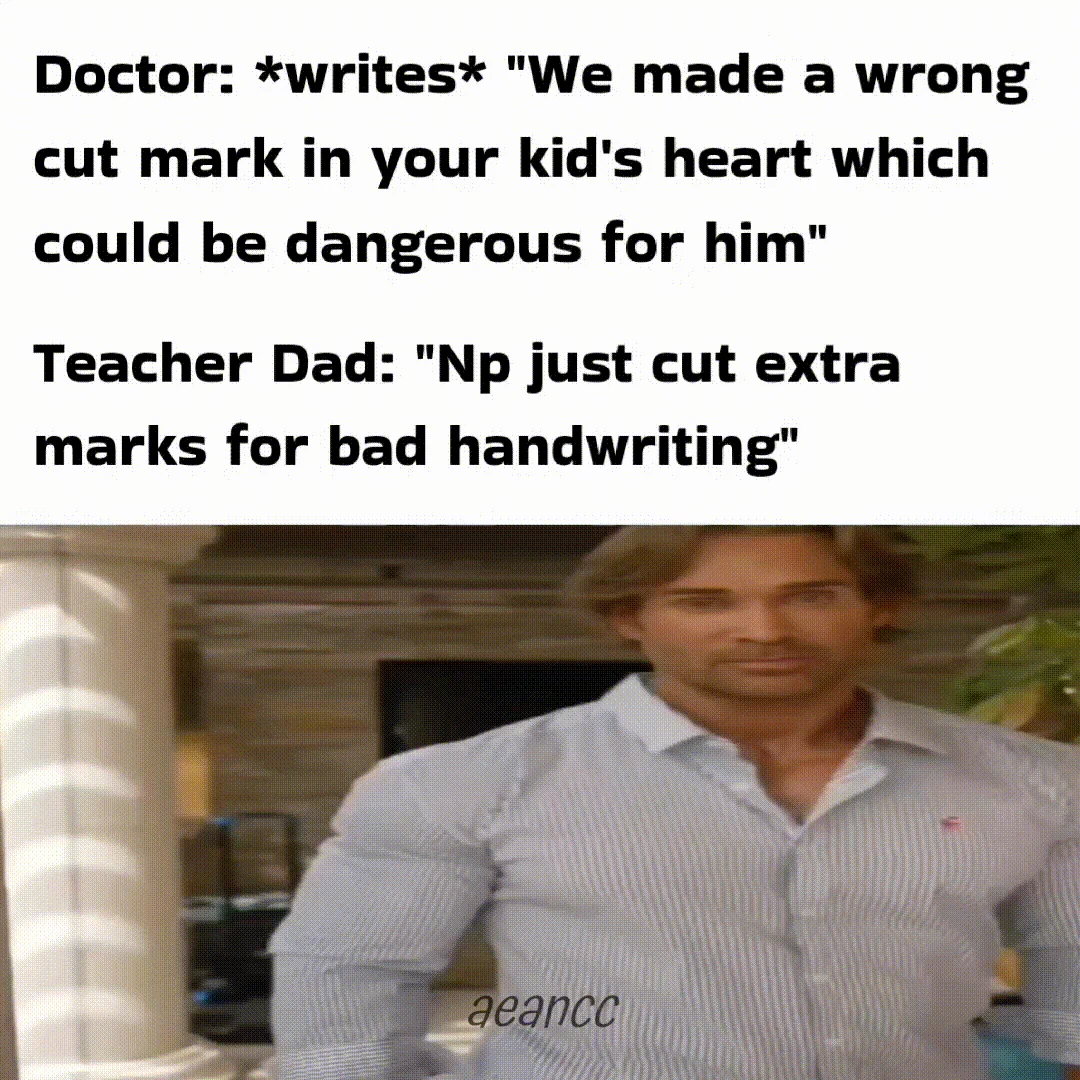 his dad giving him recess