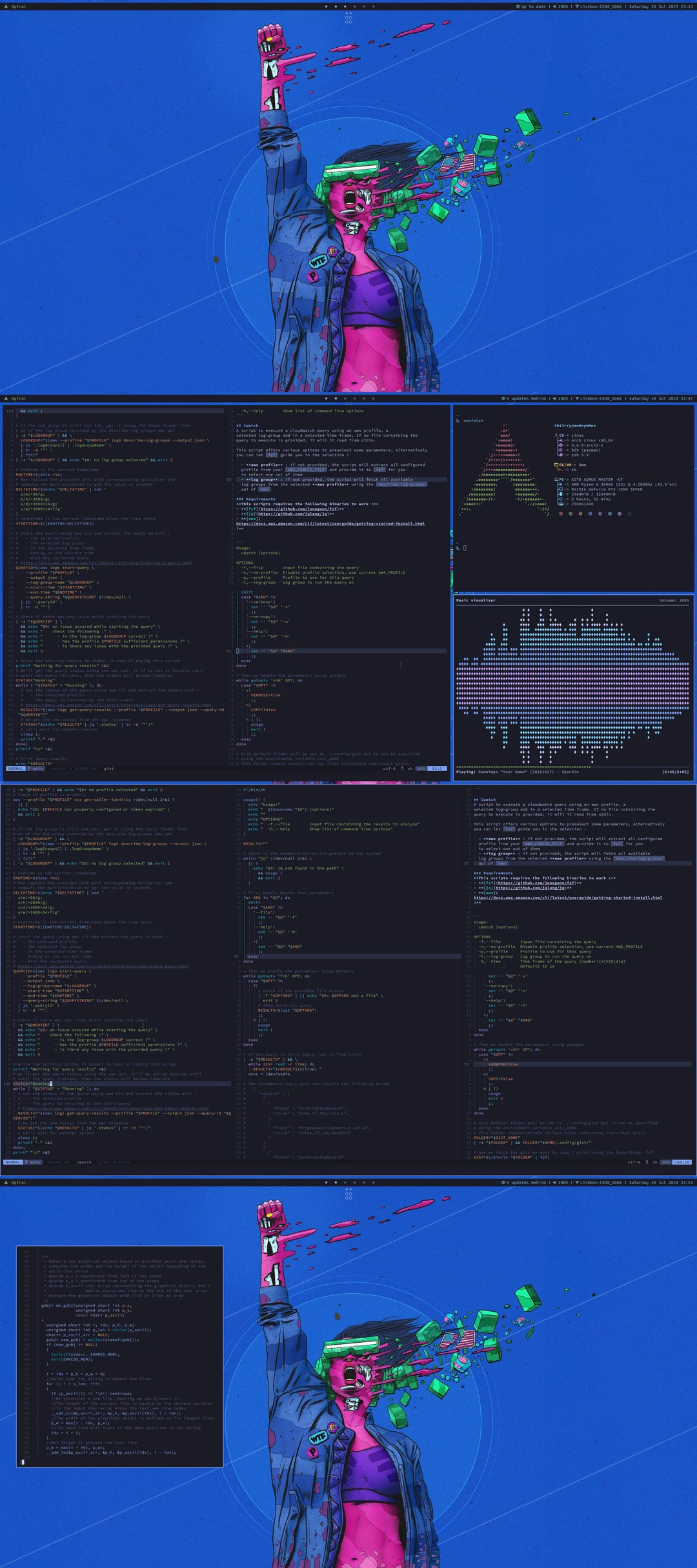 [dwm] Second attempt on arch ricing | Scrolller