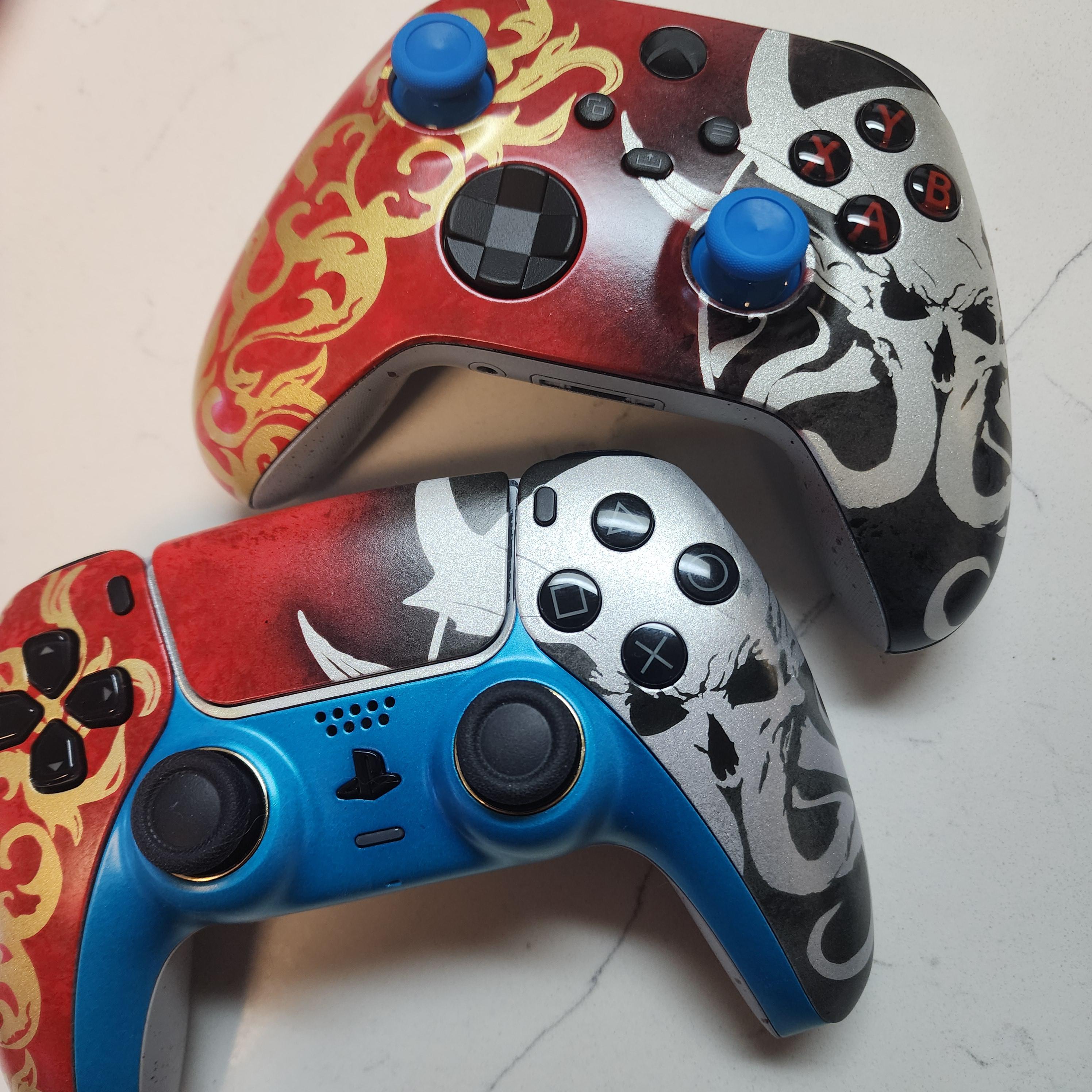 Custom painted BG inspired controllers that I made | Scrolller