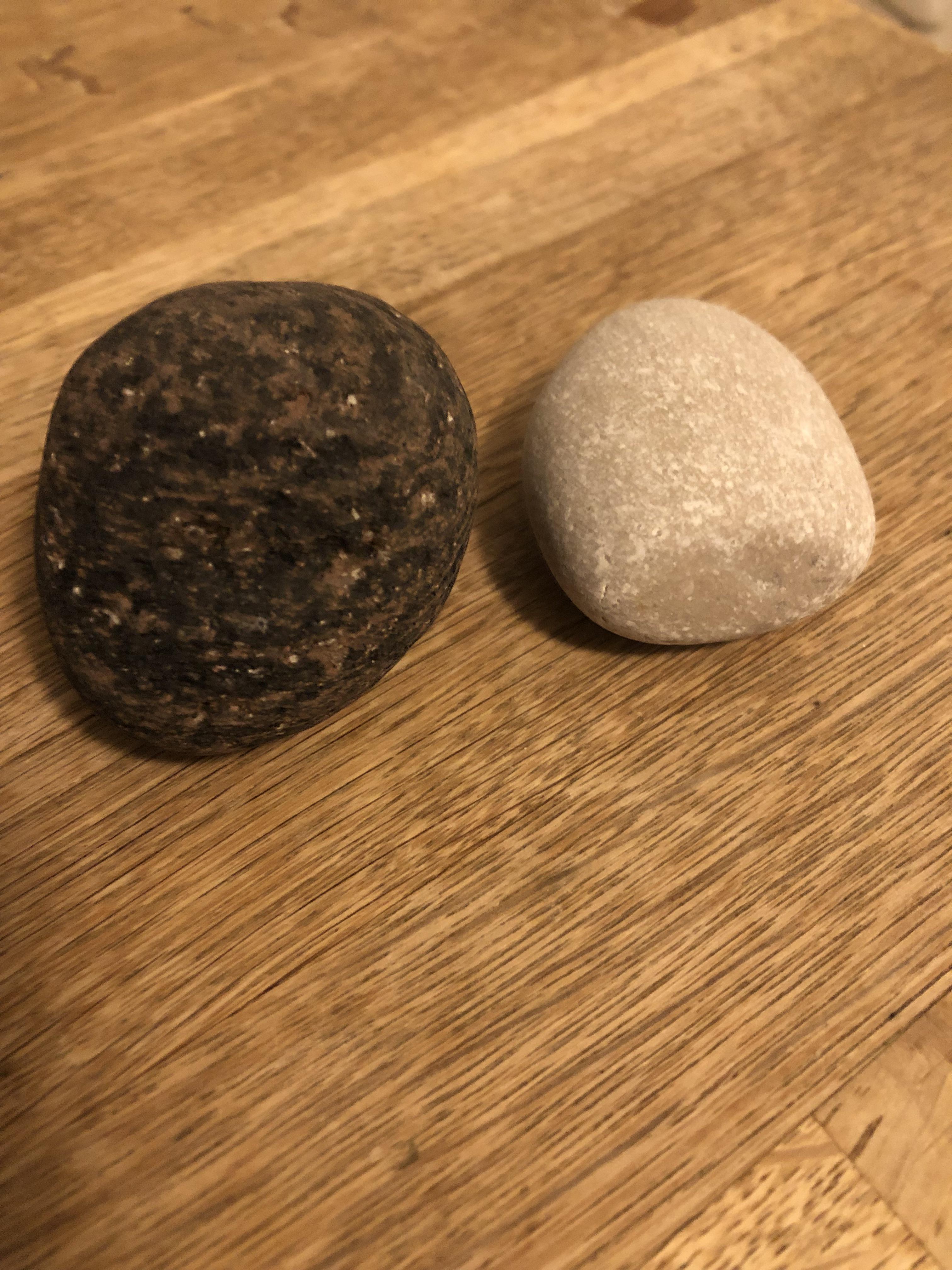 Scrolller Rocks Santorini volcanic rocks. Both from same beach, interested why/what ...