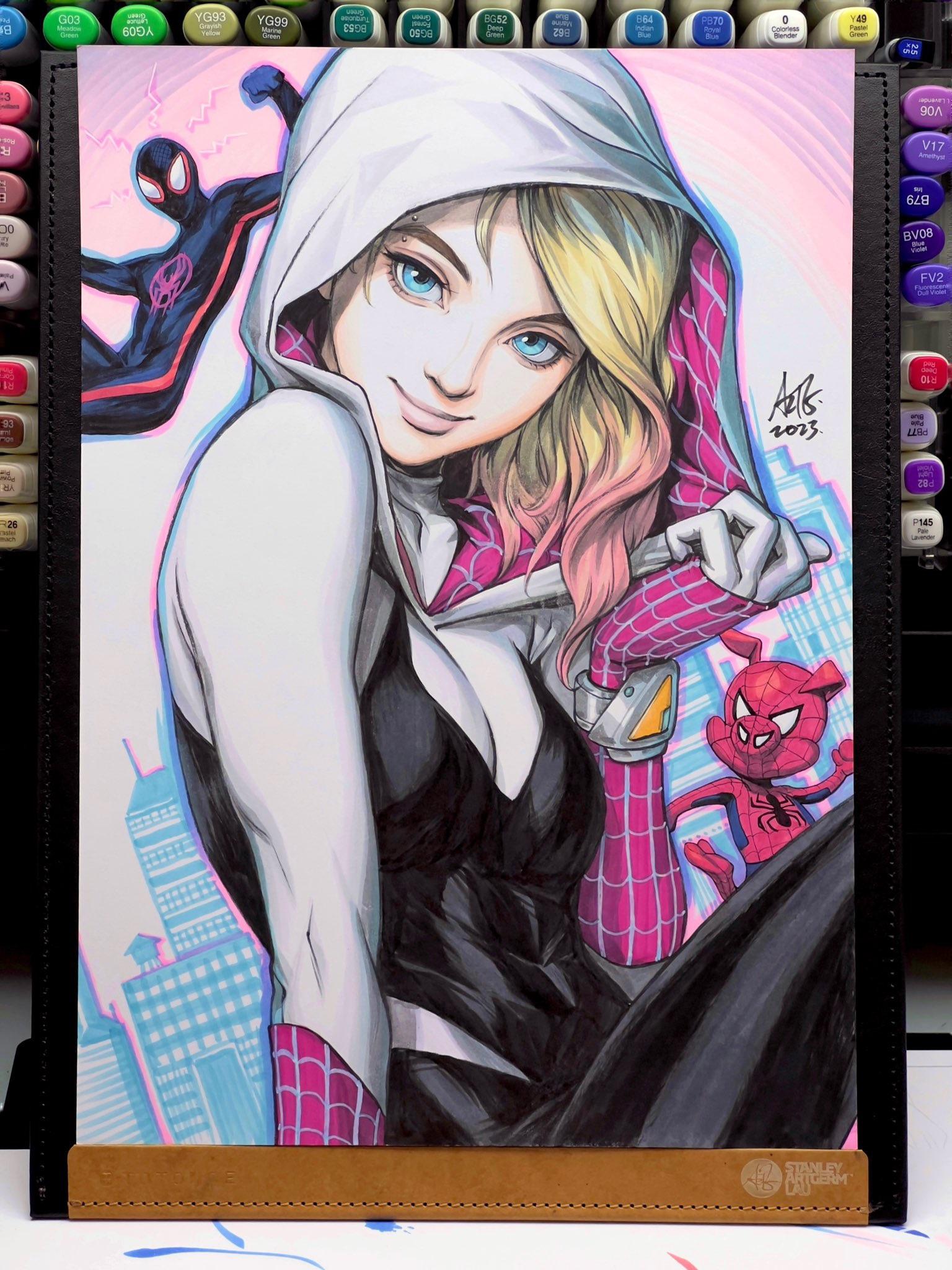 Spider-Gwen by Stanley Artgerm Lau ⚪️🟣
