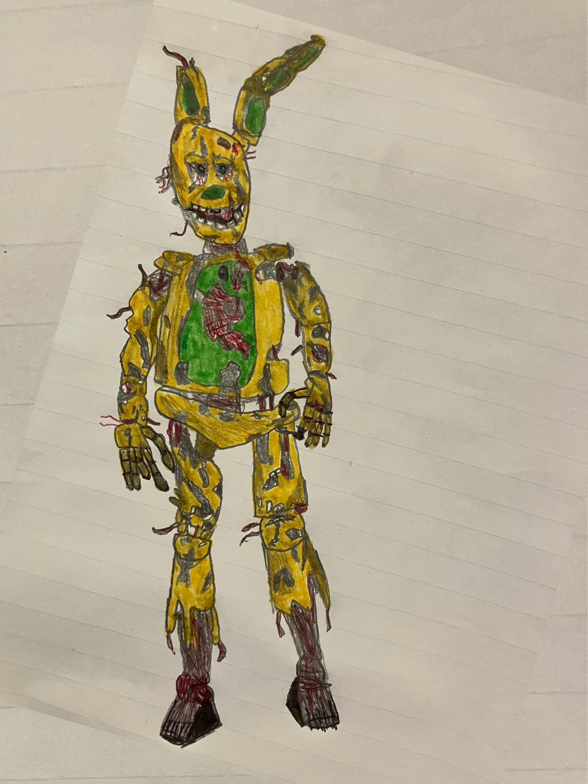 I drew Springtrap. Been getting back into drawing lately so decided to ...