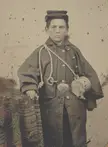 Civil war drummer boy, Johnny Jacobs, in a Union Uniform (1861-1865)