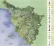Tourist map of Tuscany, Italy