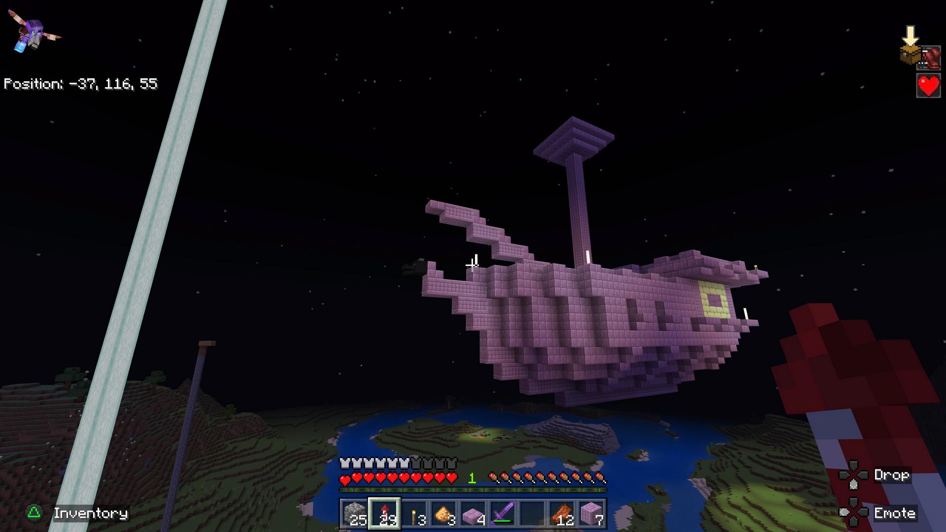 Discover more like Minecraft: I made an end ship on my survival world ...