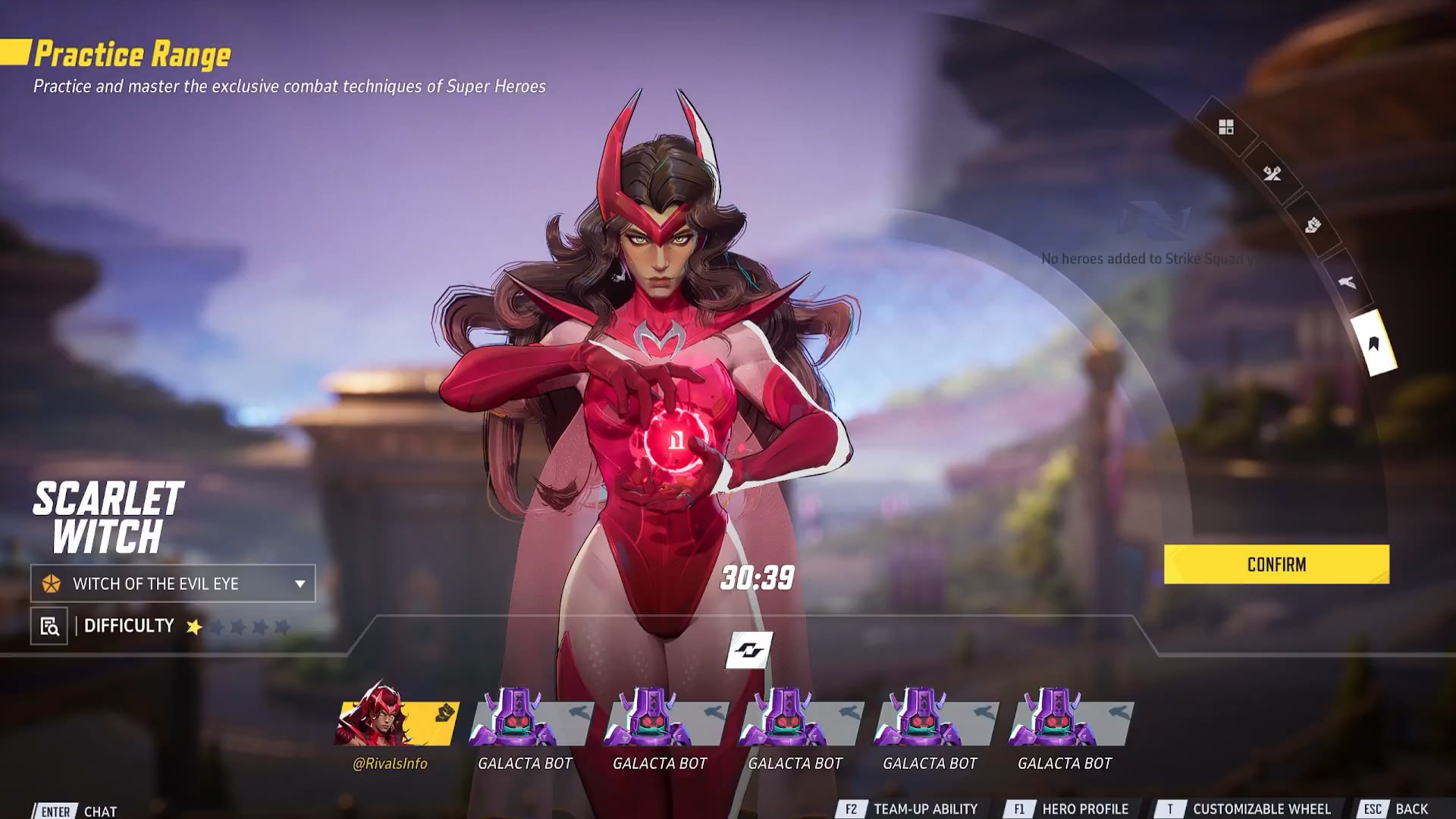 first in-game look at the Scarlet Witch "Witch Of the Evil Eye" skin, emote & sfx. Obtainable in the season 5 battle pass.