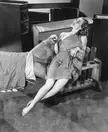 "Dr. Cyclops" (Paramount; 1940) -- a shrunken Janice Logan in the grasp of the evil 'Dr. Cyclops' -- a publicity photo of a moment that does not actually appear in the film.