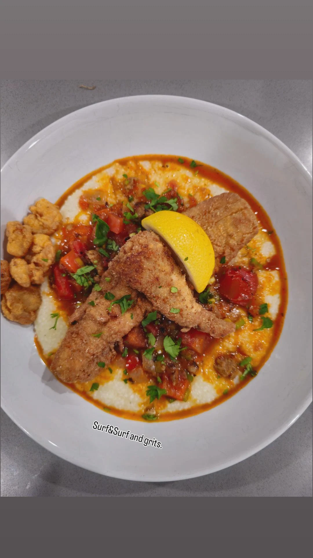 [Homemade] fish/shrimp and grits | Scrolller