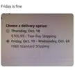 Friday will do