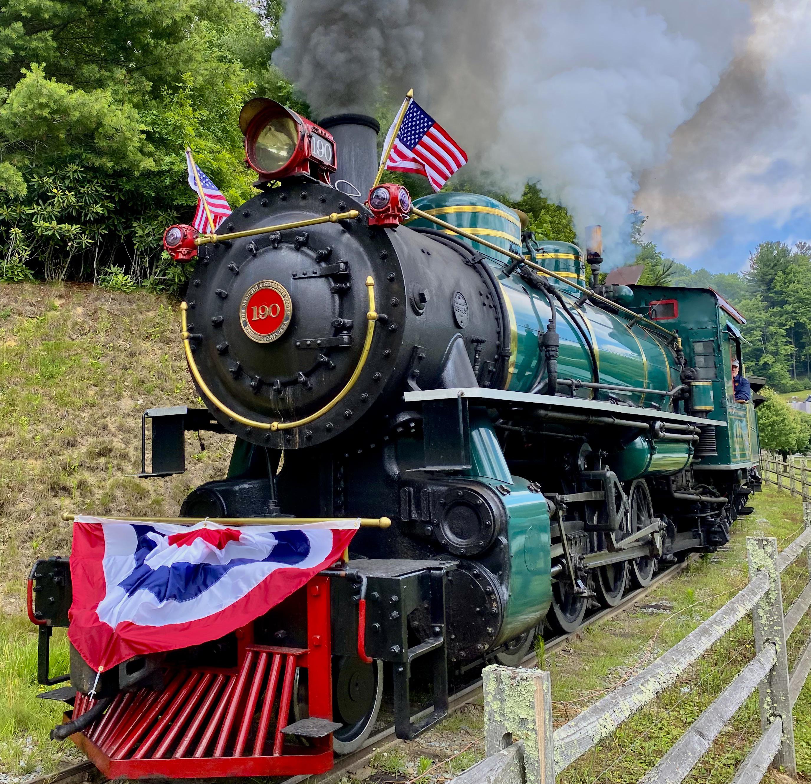 Ex-White Pass & Yukon No. 190 at Tweetsie Railroad Theme Park, Blowing ...