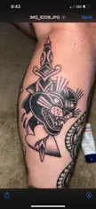 Panther Dagger done by Cmac at Sacred Art, Cortland NY