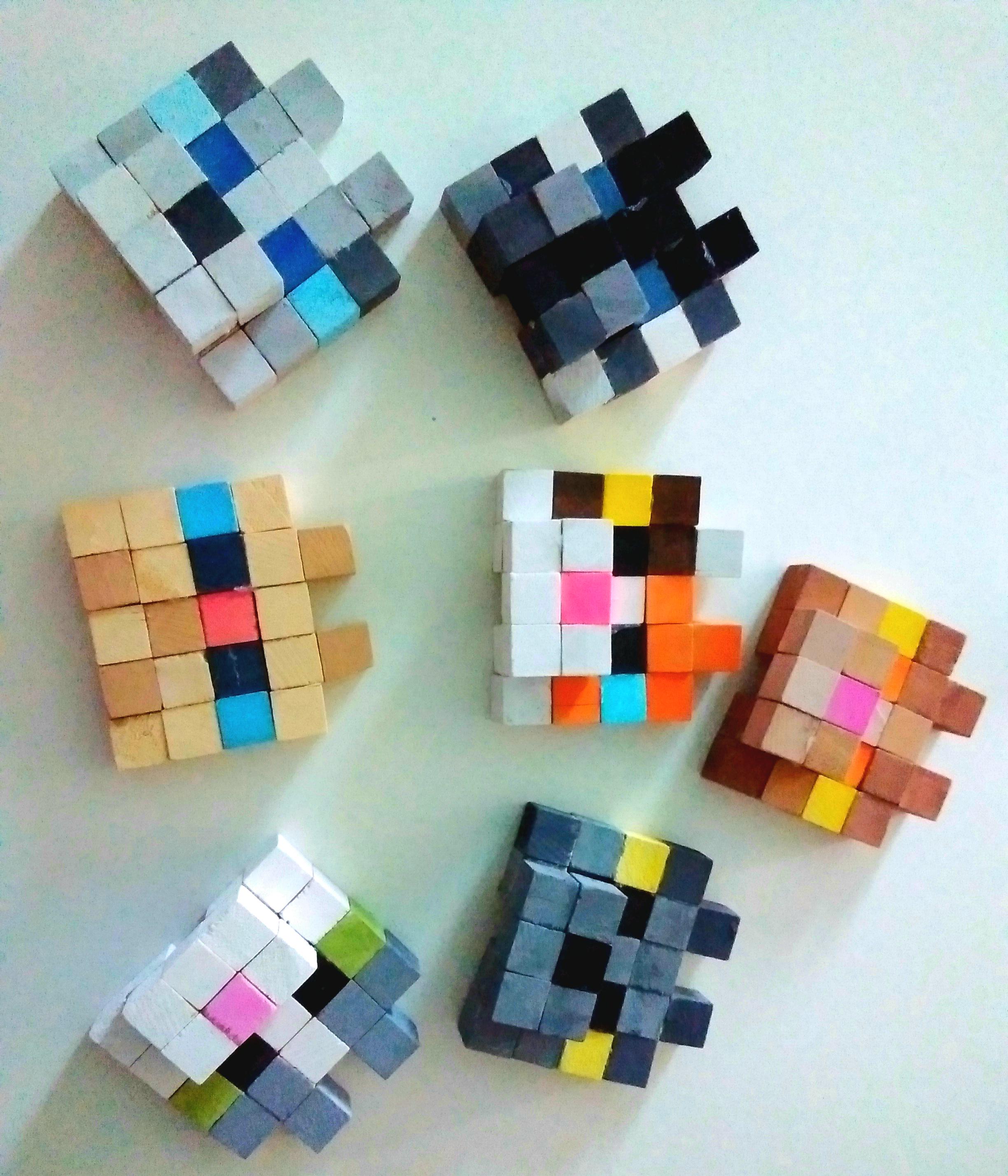 Minecraft Wooden cubes Art | Scrolller