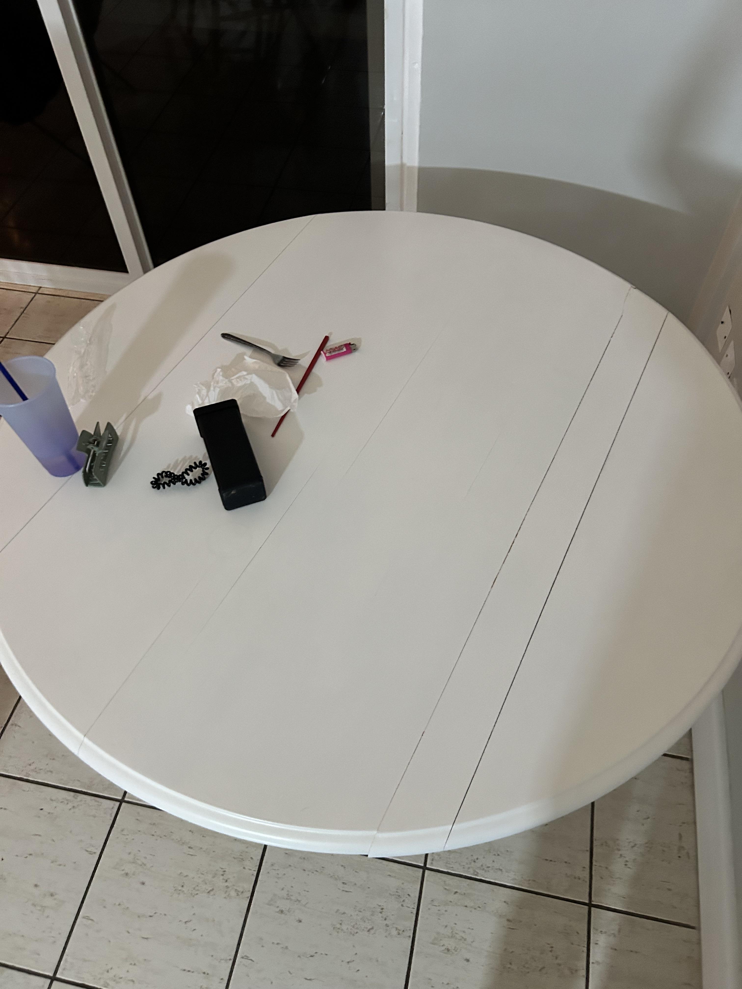 Fix this wooden table that snapped clean across. | Scrolller