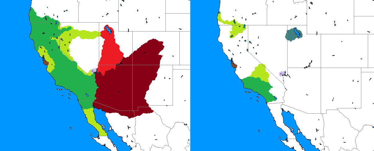 I sketched a map of the west coast in 2281 (during the events of New ...