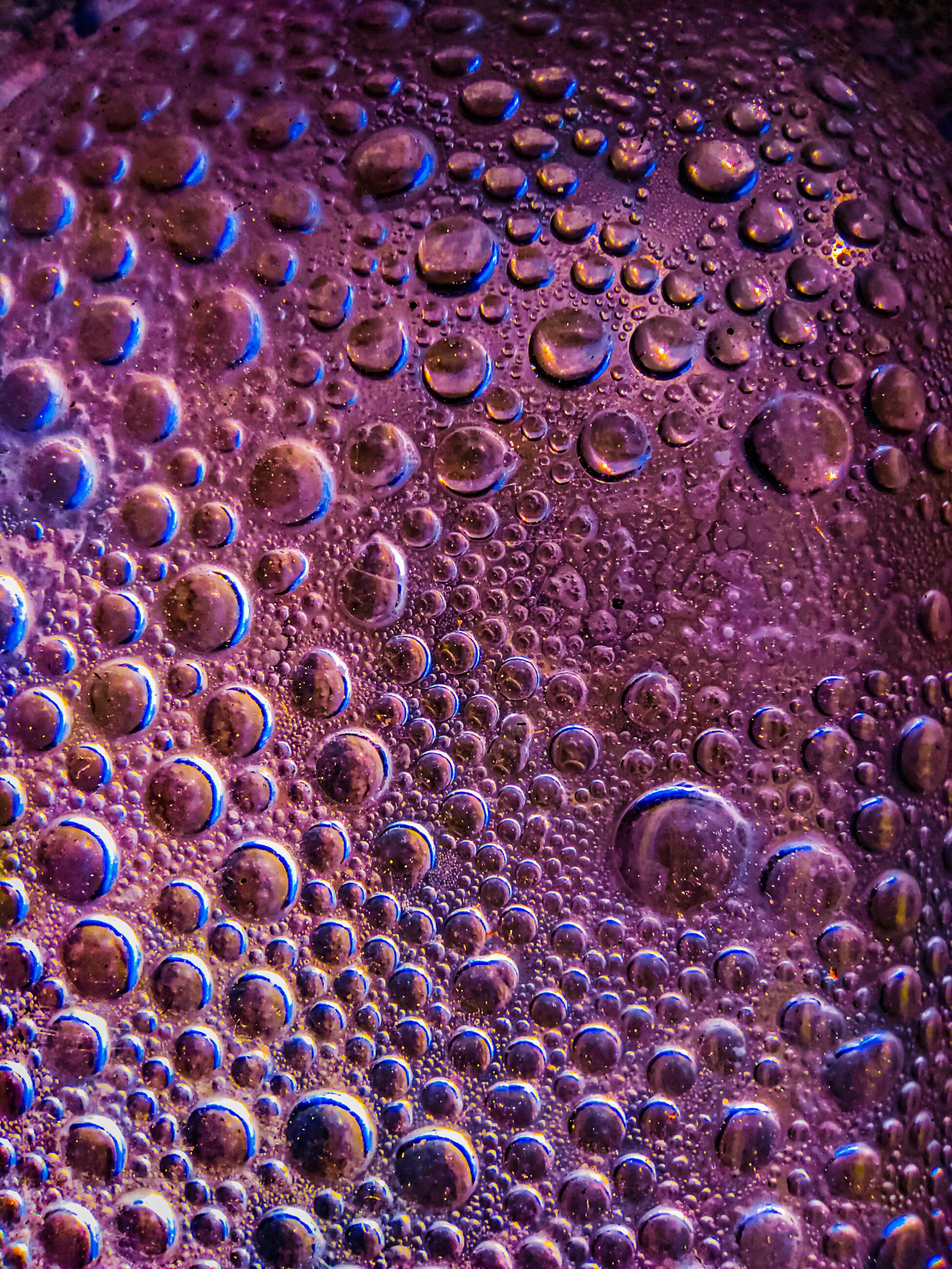 Droplets shot on phone