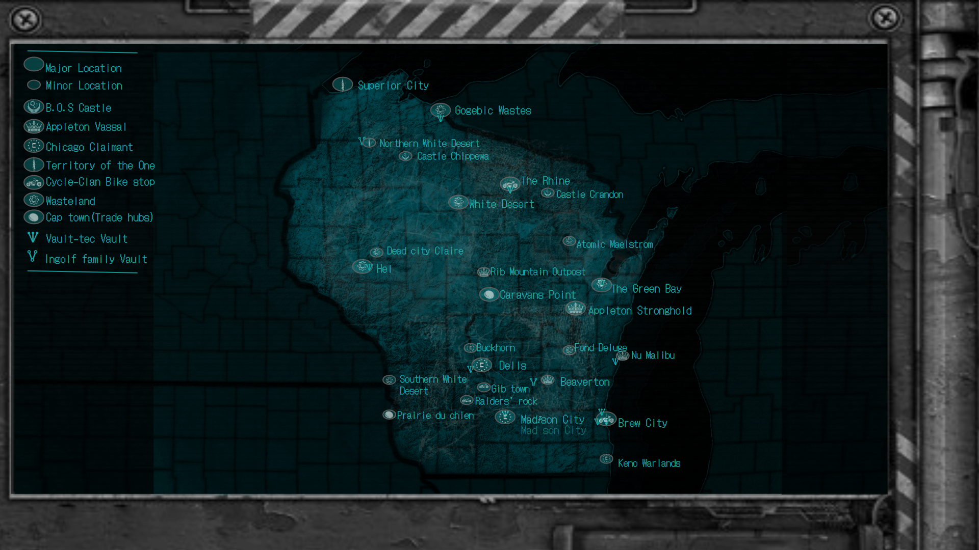 I Made a Fallout Map for a fanfiction i'm writing set in the state of ...