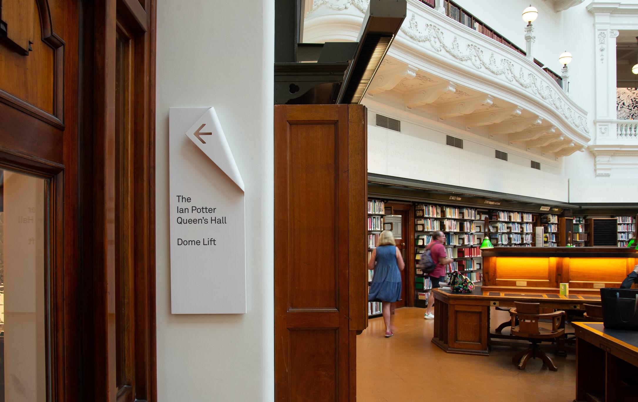 The Signage design for a State library, Victoria, Australia
