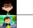 the drake meme but with reboot ben