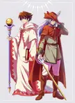 White Mage Bartz and Red Mage Faris [art by sanroku_3]