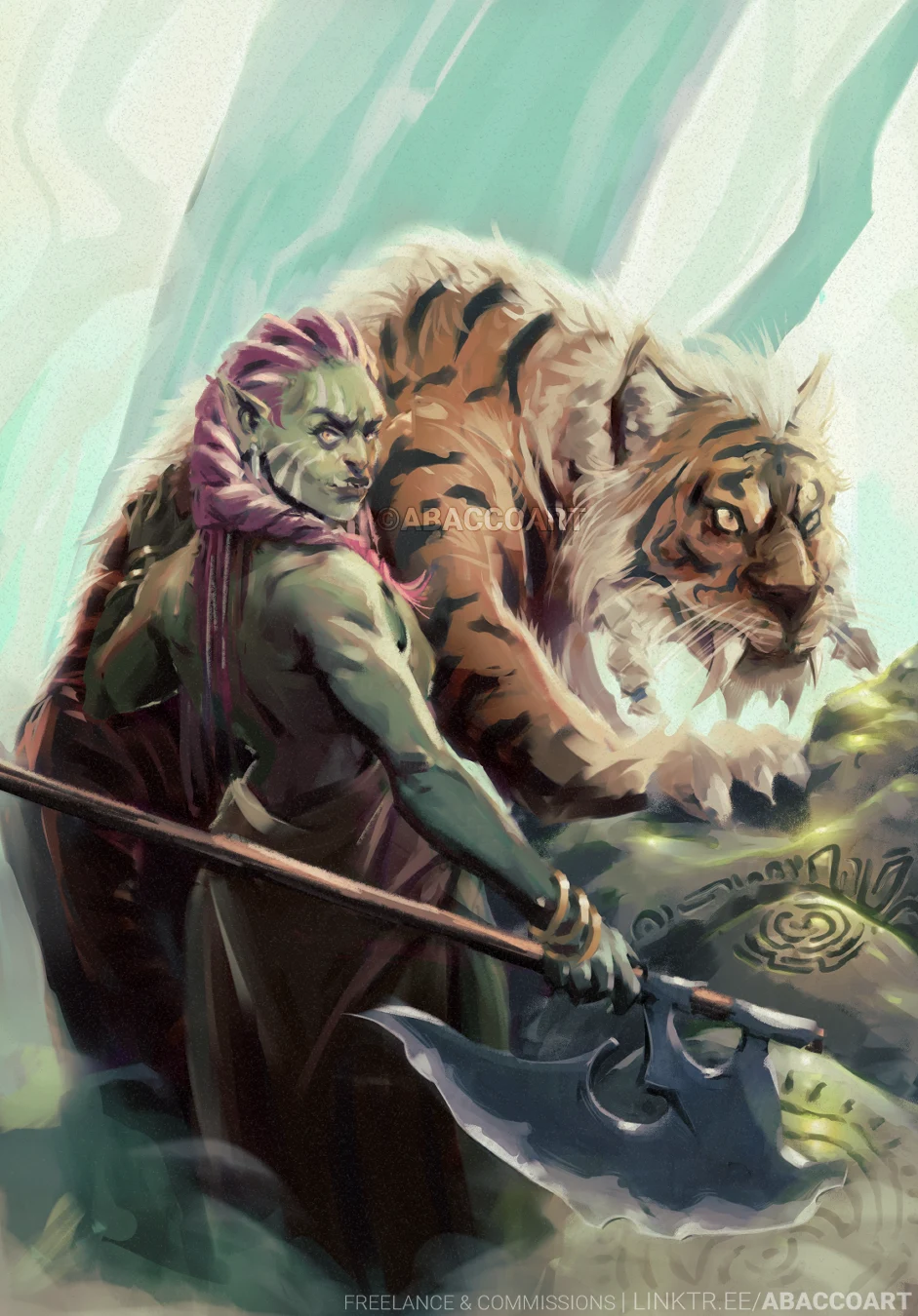Discover more like ImaginaryCharacters: Orc & Kitty Cat by abaccoart ...