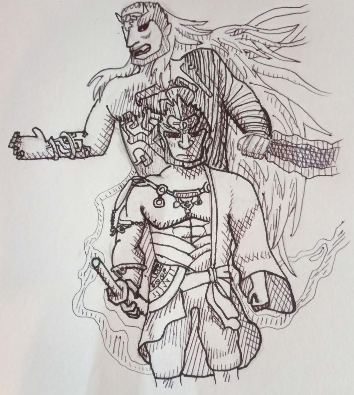 [TotK] [OC] I made a Demon King Ganondorf Drawing!