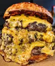 Triple Cheeseburger with extra cheese 🧀
