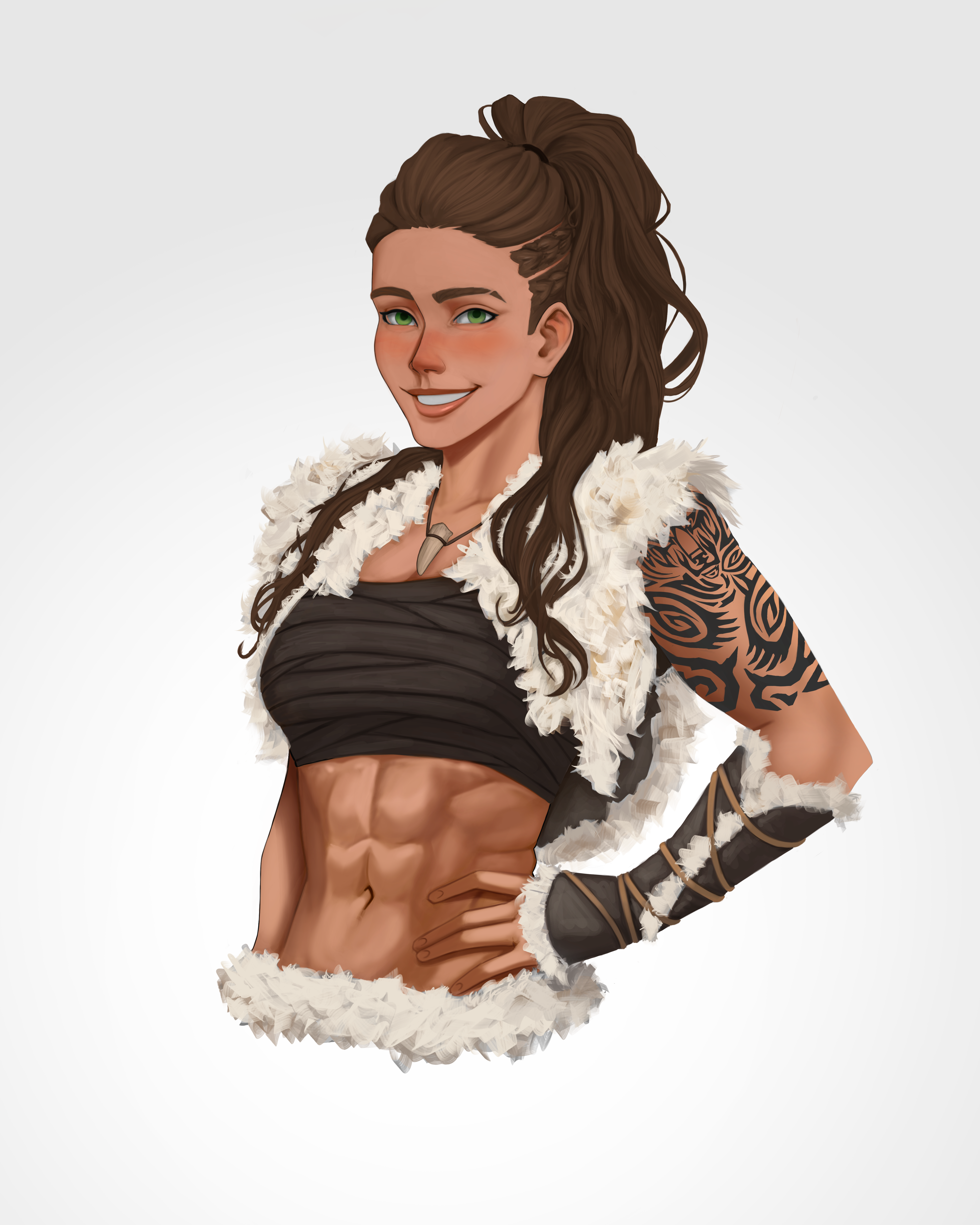 Semi realistic anime art and fan art featuring diverse characters with tattoo sleeves, a dragon, and street fashion
