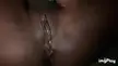 Curvy black woman fingering her pussy and spreading her labia