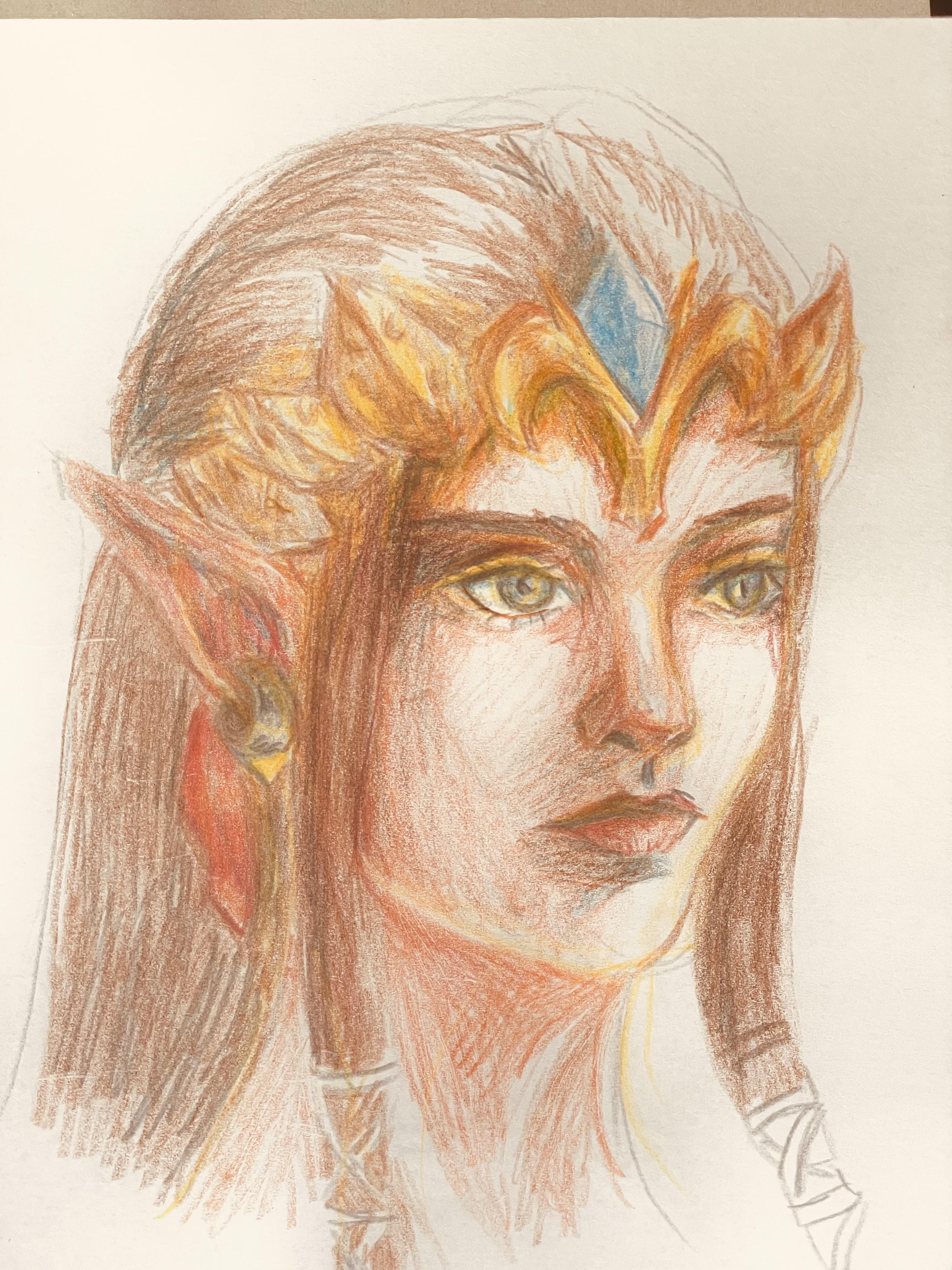 [TP] [OC] Pencil drawing of Princess Zelda