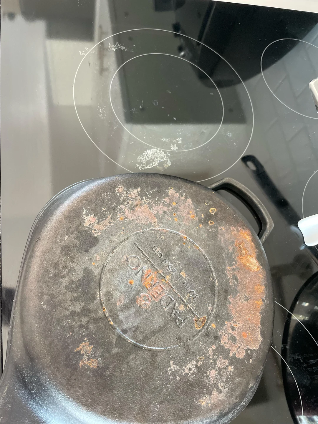 Rusty bottom and damaged stove. How do I fix both…can they be fixed ...