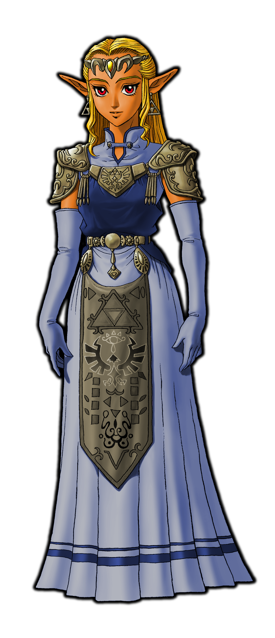 [OoT]Princess Zelda If She Looked More Like Sheik (Edited Yusuke Nakano Official Artwork)