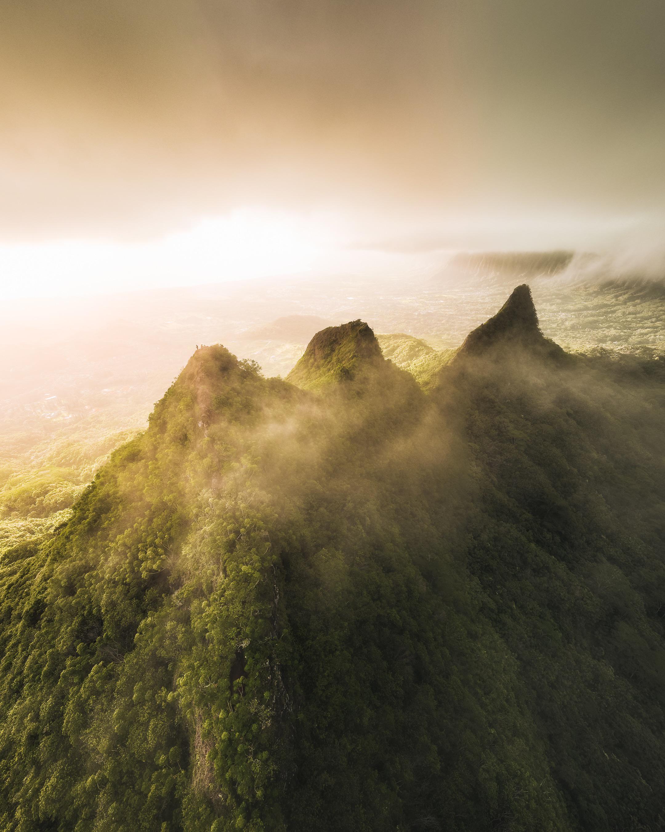 Low ceiling sunrise. Oahu, Hawaii