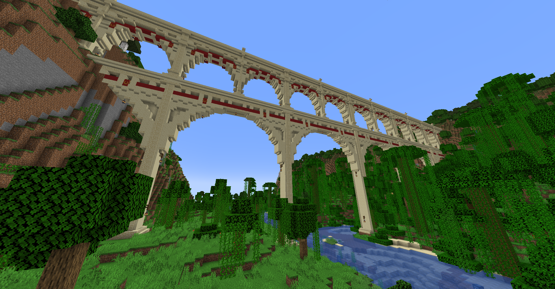 Minecraft Romen Bridge After a long hiatus, I built this bridge in the style of a Roman ...