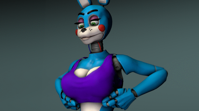 FNaF anthropomorphic animatronic characters in 3D rule 34 fan art featuring busty and curvy figures
