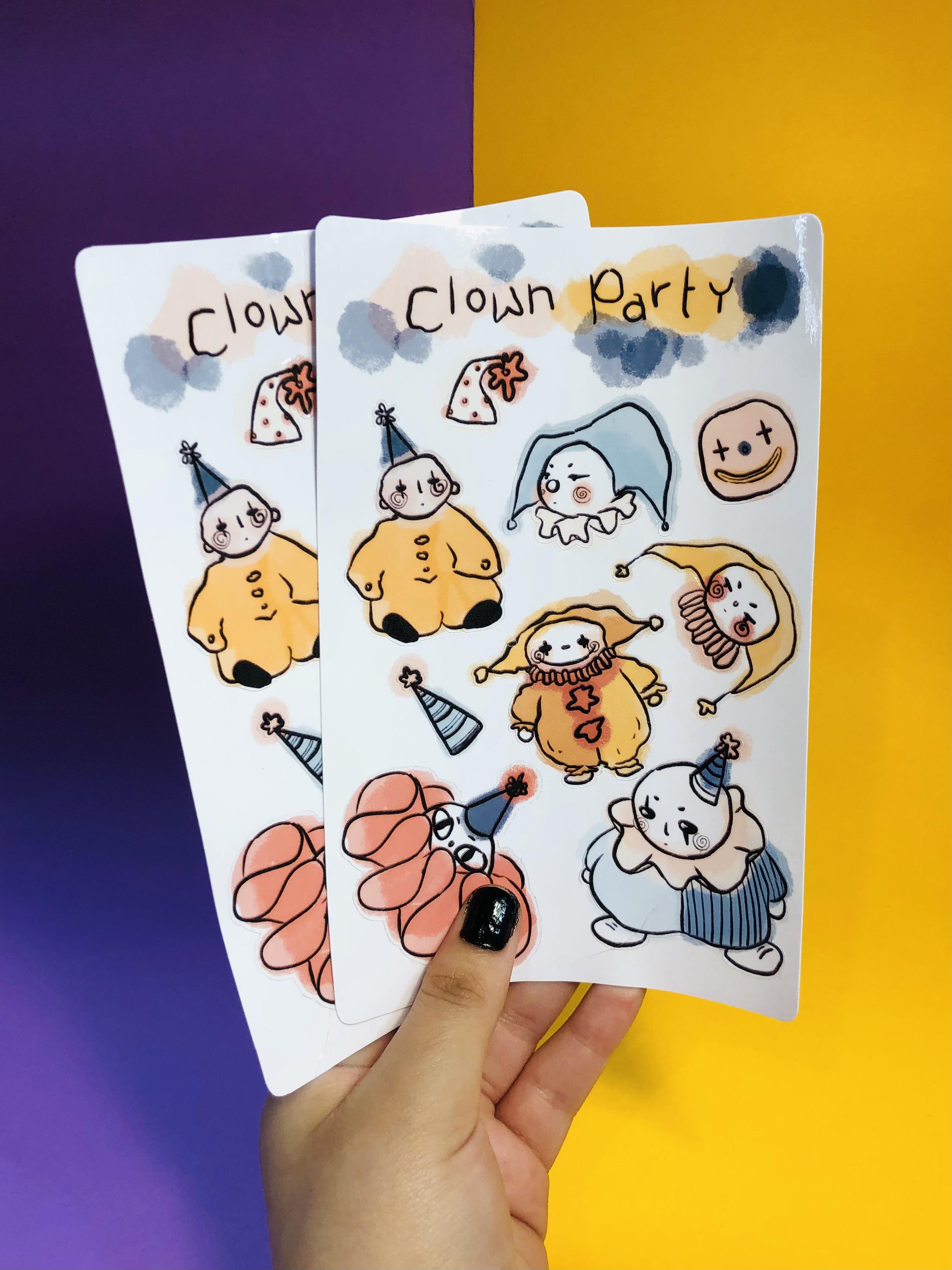 I made some clown stickers! Which one do you like best? | Scrolller