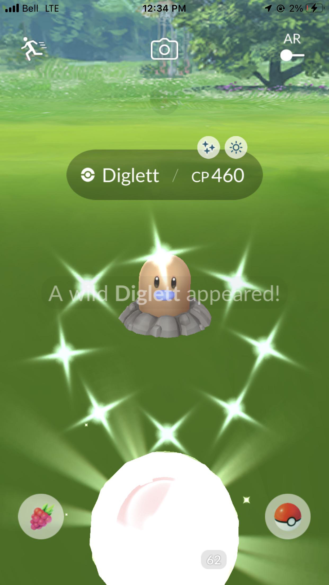 Caught this Shiny Diglett yesterday and evolved it into Shiny Dugtrio ...