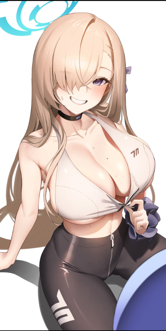 Busty anime girls in lingerie, micro bikinis, and revealing dresses with roleplay captions.