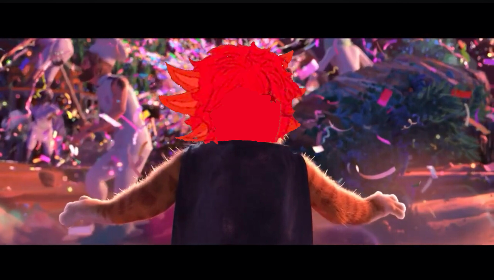 Hazbin Hotel fan art shitpost comic featuring a red-haired character, a demon, and an angelic figure